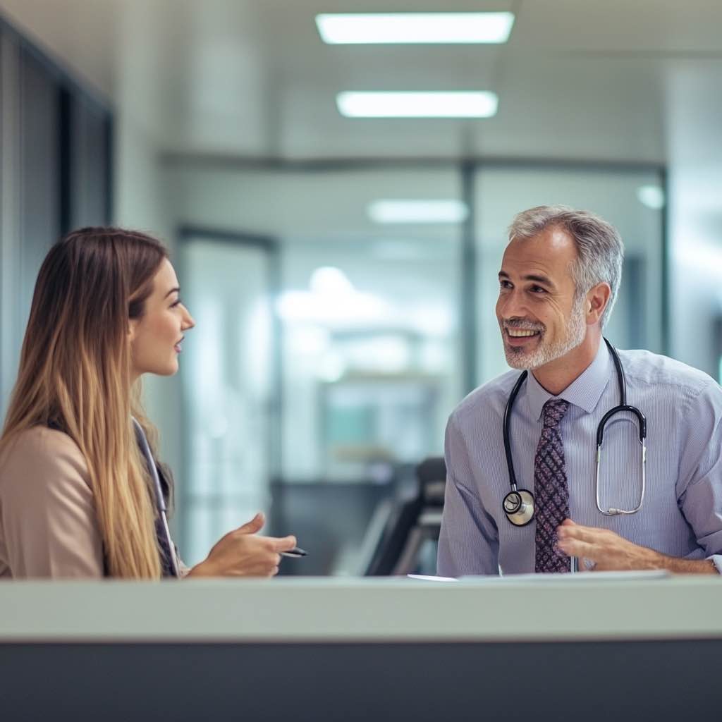 A-medical-doctor-at-reception-selling-his-practice-piper-health Medical Practice Sales Advisory